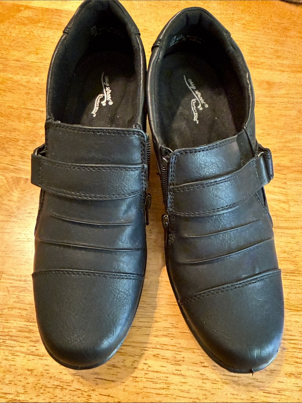 easy street Black Slip-On Casual Ankle Booties